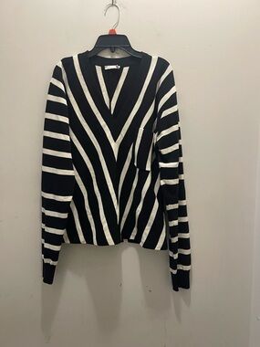Chloe Chevron V-Neck Striped Sweater